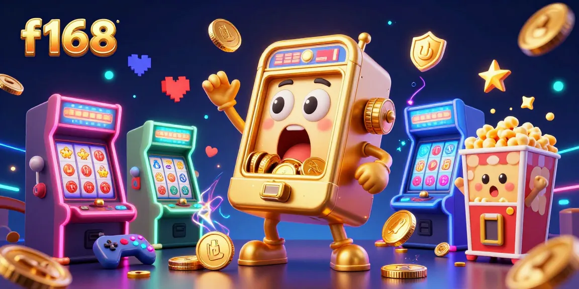 Spin through f168's exciting casino games with vibrant visuals and energetic characters celebrating jackpots!