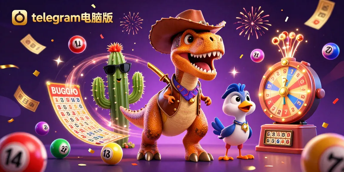 加入充满活力的行动，telegram电脑版展示了一个充满兴奋和 winnings 的色彩丰富的彩票场景。