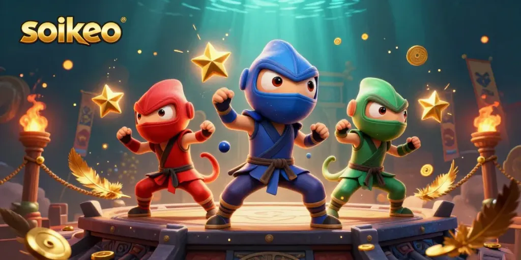 Experience the thrilling action of soikeo with ninja chameleons engaging in adrenaline-filled gambling battles.