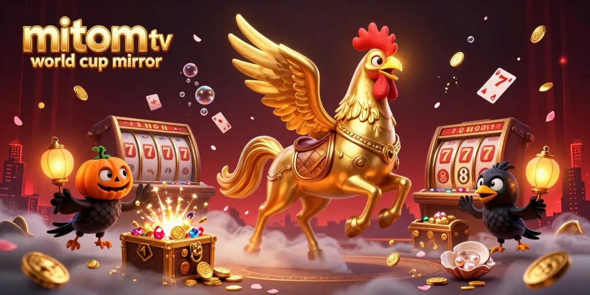 Experience the excitement of mitom tv world cup mirror with vibrant 3D casino elements and dynamic characters.