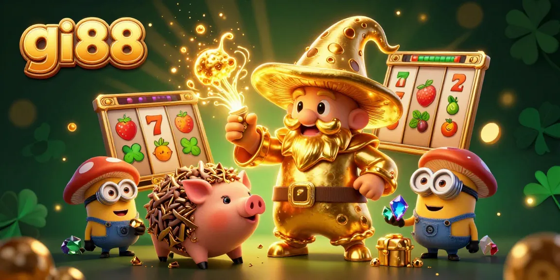 Experience winning with gi88 while spinning slot reels and treasures in a vibrant 3D casino.