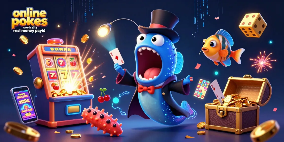 Experience exciting gameplay with online pokies Australia real money PayID in this vibrant casino illustration.