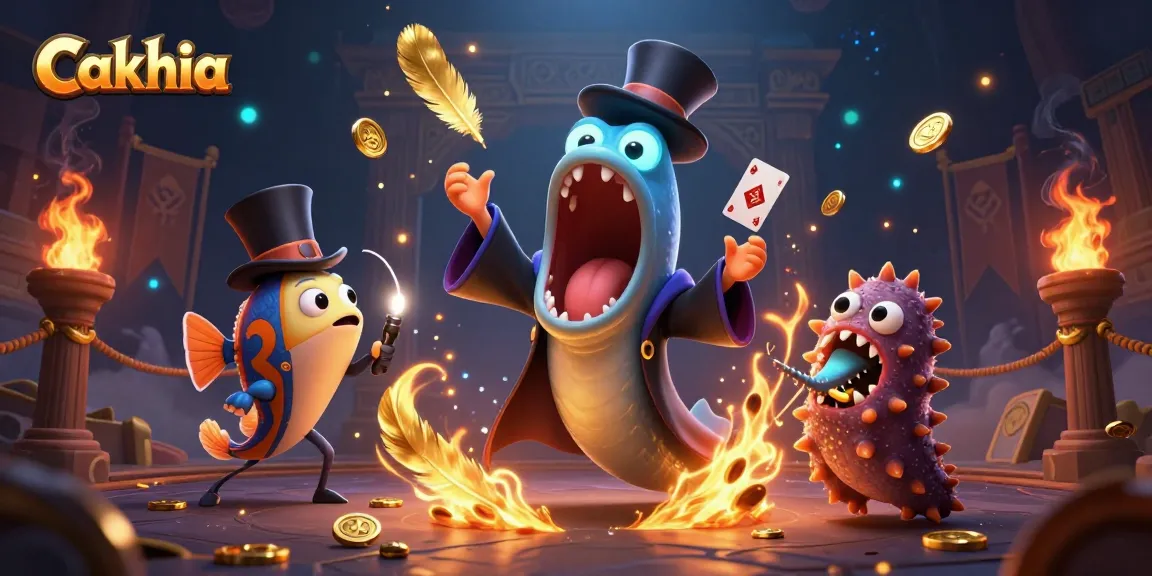 Cakhia showcases a magical deep-sea casino scene with vibrant characters and gambling elements, enhancing the experience.