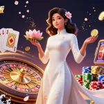 与电报电脑版互动，展示优雅的游戏玩法，搭配金色硬币、鲜艳的扑克牌筹码和老虎机转轴。
