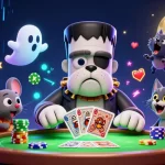 Experience thrilling moments as you watch football without subscription in a vibrant casino-themed scene.