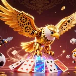 Experience the thrill of betting with 88vv's dynamic golden eagle soaring through a rich casino scene.